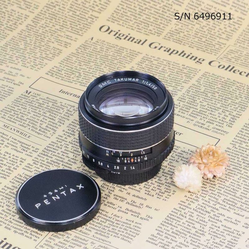 保証付 】【中古】 ペンタックス PENTAX SMC TAKUMAR 50mm F1.4 M42マウント S/N 6518057 (ポーチ付) |  ミーナ