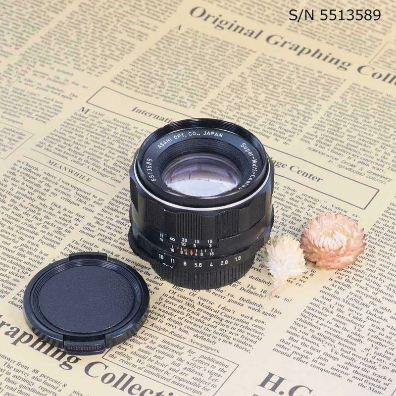 保証付 】【中古】 ペンタックス PENTAX Super-Multi-Coated TAKUMAR 55mm F1.8 M42マウント S/N  4744715 (ポーチ付) | ミーナ