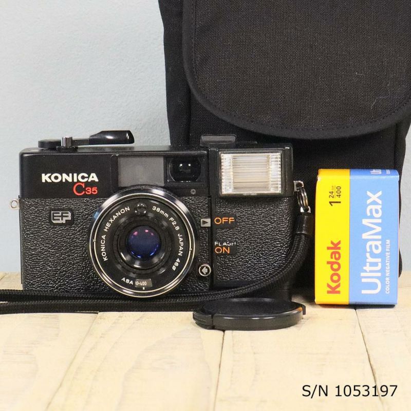 中古】【送料無料】【保証付 】 KONICA C35 EF S/N 1263193（フイルム付セット） | ミーナ